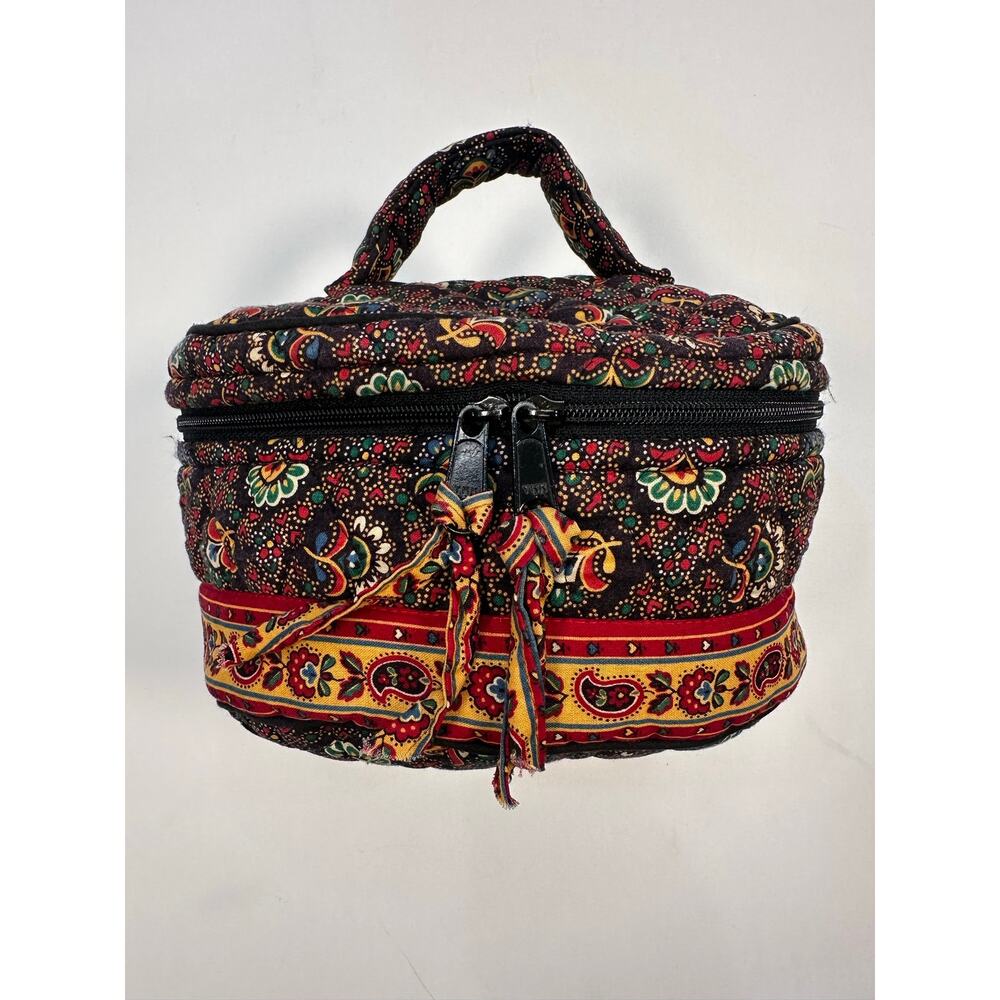 Vintage Y2K Vera Bradley Paisley Cotton Travel Toiletries Zipper Case - Picture 3 of 8